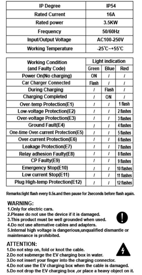 2-EVMOTIONS Delta EVSE Type1 (max. 16A) Borne de recharge mobile